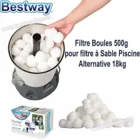 Filtre Boules 500g pour Filtre à Sable Piscine Alternative 18kg _ Bestway