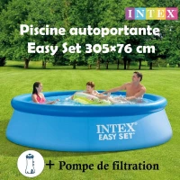 Piscine autoportante Easy Set 305x76cm avec pompe de filtration  Intex