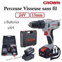 Perceuse Visseuse sans fil 24V avec 2 Batteries | CROWN