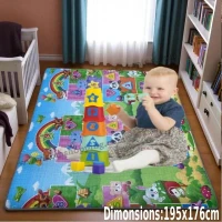 Tapis déveil double face pour bébé 195x176cm