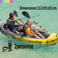 Kayak gonflable Explorer K2 2 personnes 112x91x51cm Intex