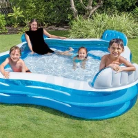 Piscine familiale avec sièges 229x229x66 cm INTEX