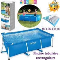 Piscine tubulaire rectangulaire 260 x 160 x 65 cm -INTEX