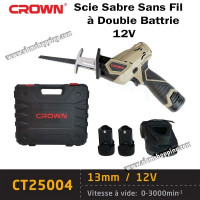 أدوات-مهنية-scie-sabre-sans-fil-a-double-batterie-12v-crown-دار-البيضاء-الجزائر