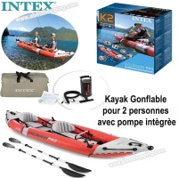 Kayak Gonflable 2 places 384x94x46 cm avec pompe intégrée  Intex (F) 