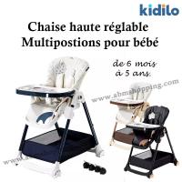 produits-pour-bebe-chaise-haute-reglable-multipostions-kidilo-bordj-el-kiffan-alger-algerie