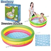 Piscine gonflable arc-en-ciel 102x25cm | Bestway