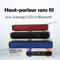 Haut-parleur avec éclairage LED et Bluetooth sans fil