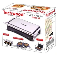 Grill à viande et Panineuse 2000W - Techwood