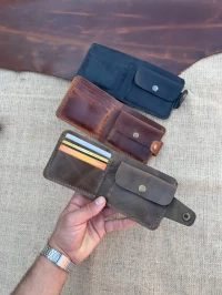 Portefeuille en cuir véritable بورتفاي من الجلد الطبيعي 