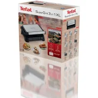 TEFAL Grille-viande SuperGrill 3-en-1 XL GC520DE0-2200W-Ouverture à 180 degrees