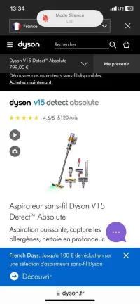 Dyson V15 detect Absolute