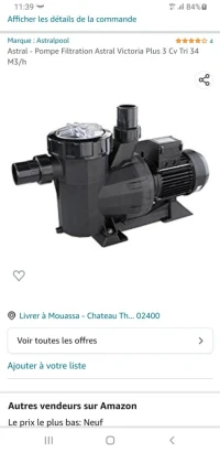 Moteur piscine astral pool 3cv tri phase 