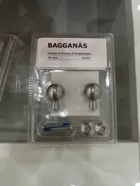2x16 Poignets Bouton IKEA BAGGANÄS
