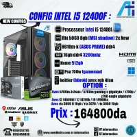 CONFIG PC GAMING INTEL CORE I5 12400F AVEC RTX 5060 8GB MSI SHADOW 2X 