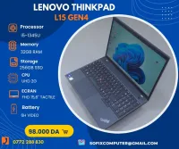 LAPTOP LENOVO THINKPAD L15 GEN4 I5-1345U 32G 256G SSD 15,6" TACTILE.