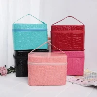Mallette de rangement en cuir PU pour peinture diamant et broderie 84 flacons