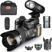 Appareil Photo Numérique D7200 POLO, FHD reflex Numérique 33MP 3'' LCD TFT avec téléobjectif 24X 