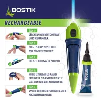 Bostik Fix & Flash Colle de Réparation Lumière UV (Colle Forte Photoactive) Applicateur et Tube