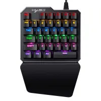 Clavier de jeu à une main de 35 touches RVB rétroéclairé 3200 DPI USB filaire  mécanique
