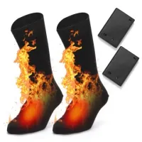 Taruor Chaussettes chauffantes électriques alimentées par usb et pile pour temps froid