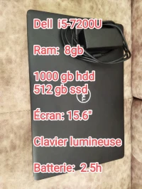 PC Dell i5 7th gén Ram 8gb (1TB hdd + 512 ssd) 
