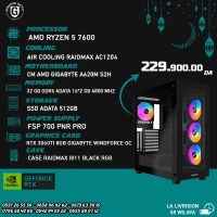 CONFIGUE RYZEN 5 7600+ RTX 3060 TI 