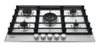 PLAQUE DE CUISSON WHIRLPOOL 5 FEUX INOX 75CM IXELIUM GMWL758IXL
