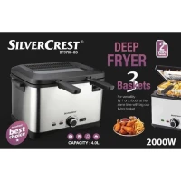 Friteuse 3 en 1 en acier inoxydable, 4 L 2000 W