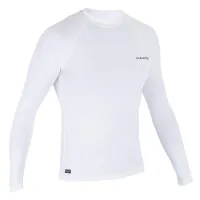 TEE SHIRT ANTI UV HOMME MANCHES LONGUES SURF 100 BLANC