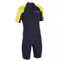 articles-de-sport-combinaison-surf-shorty-100-neoprene-15mm-garcon-bleu-jaune-rais-hamidou-alger-algerie