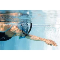 Tuba Frontal de Natation 500 taille L Bleu Jaune