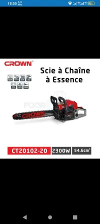  CROWN CT20102-20 Scie a Chaine Tronçonneuse a Bois Essence 20