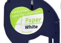 Ruban blanc papier Dymo  compatible