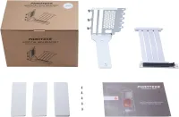 Phanteks Gen4 Vertical GPU Bracket, 220mm Flat Line PCI-E Gen4 x16 Riser Cable Kit