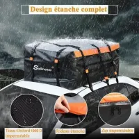 coffre de toit - 666Ll- sac de toit voiture étanche pvc 