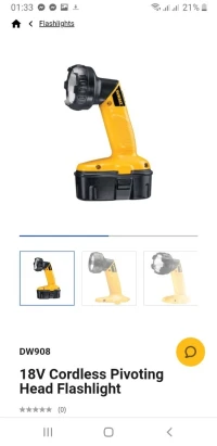 Lampe torche Dewalt 18v Flashlight 