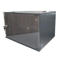 Armoire TELESYSTEM rack réseau 6U 520x400 murale avec porte vitrée verrouillable.