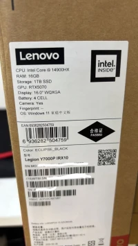LEGION Y7000P i9-14900HX RTX 5070 16GB 1TBSSD QHD+ 240Hz 16 "