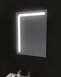 Miroir de salle de bain - LED - 80x60x2,5cm - Corner - AURLANE