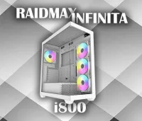 RAIDMAX i800 / GAMING CASE / 4 FANs / WHITE / ATX