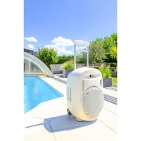 SYSTÈME DE SONORISATION PORTABLE 12”/30CM AVEC USB-MP3, REC, VOX, BLUETOOTH, 2 MICROS UHF - BLANC