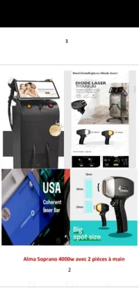 Matériel médicaux Ésthétique (Laser Alma soprano 4000w  Laser co2 Proctolaser)