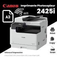 CANON IR 2425I MULTIFONCTIONS A3 LASER MONOCHROME ADF USB WIFI (rupture de stock)