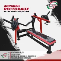 Appareil pectoraux couché à disques (convergente)