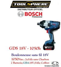Boulonneuses sans-fil GDS 18v 1050h Professionnel BOSCH