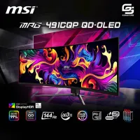 MSI 49" LED - MPG 491CQP QD-OLED 0.03Ms 32/9 / OLED /144 Hz / DisplayHDR True Black 400