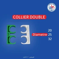  COLLIER PPR-C SIMPEL-DOUBEL BLANC&VERT A&C 