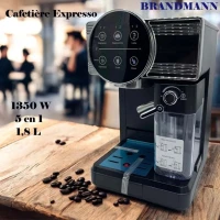 Cafetière Avec Panneau D'affichage LED, 20 Bars, 1350 Watt Multi-Capsules 5En1 BRANDMANN 
