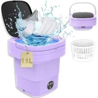 Mini Machine A Laver Portable Et Pliable Automatique 10Liter 